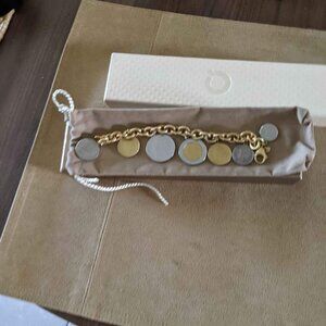 ITALIA LIRA COINS ROLO LINK BRACELET like new